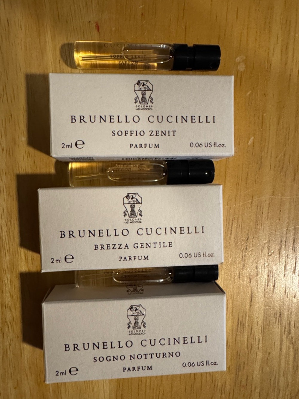 Brunello Cucinelli Boxed Parfum Sample Trio